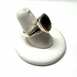 Lorenzo Sterling Silver & 18k Gold Smokey Quartz Ring
